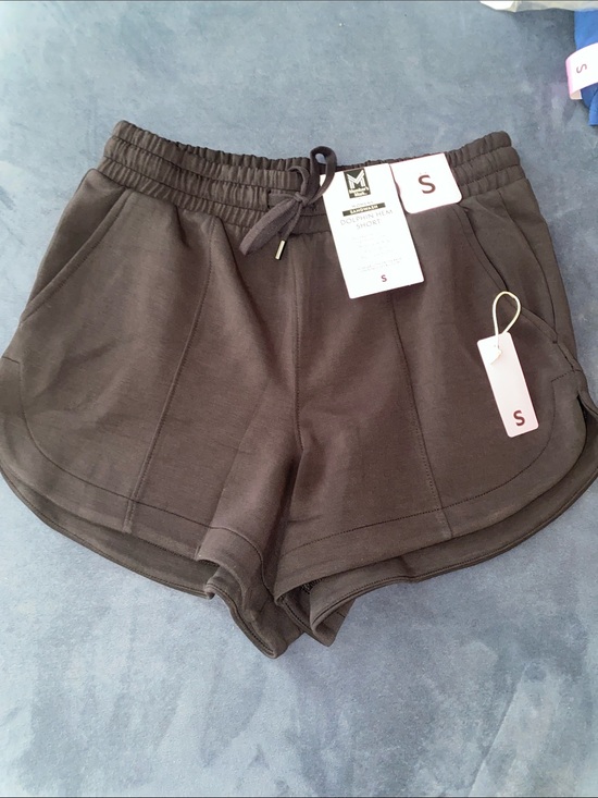Member's Mark Pants - Women’s Black Athletic Drawstring Shorts with Curved Hem